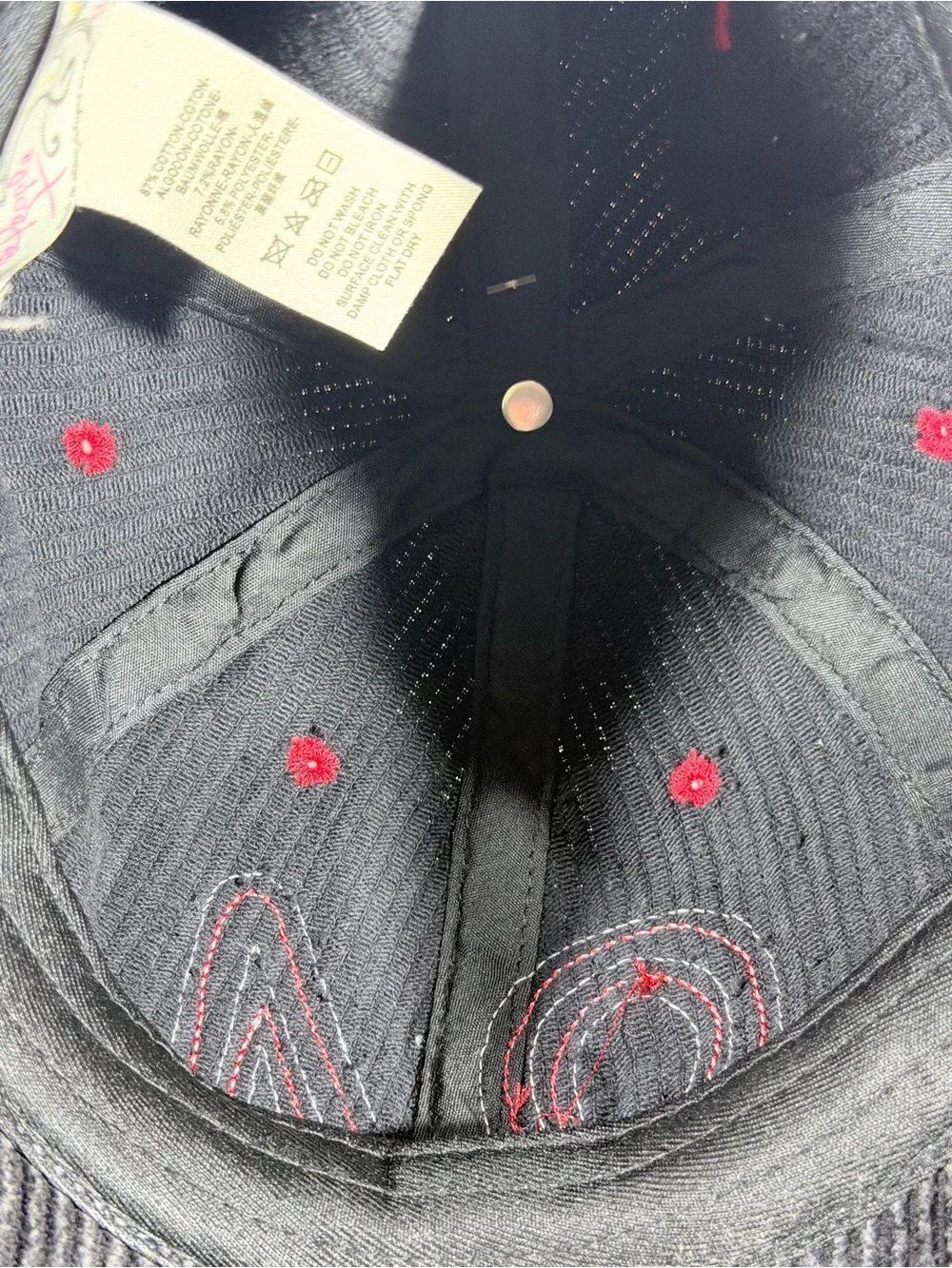 🖤 Free People Hollie Varsity Baseball Hat Black Red NWT